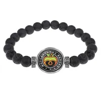 Браслет из лавы 8 мм Молодильное яблоко BSL-0083