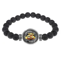 Браслет из лавы 8 мм На позитиве BSL-0085