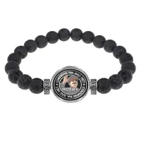 Браслет из лавы 8 мм Сталина на вас нет BSL-0090