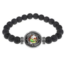 Браслет из лавы 8 мм Восточный гороскоп - год Быка BSL-0100