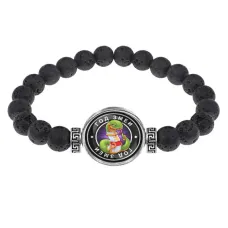 Браслет из лавы 8мм Восточный гороскоп - год Змеи BSL-0104