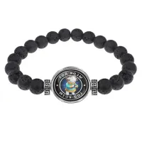 Браслет из лавы 8мм Восточный гороскоп - год Козы BSL-0106