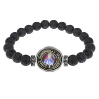 Браслет из лавы 8 мм Самая прекрасная принцесса BSL-0113