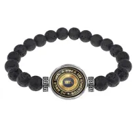 Браслет из лавы 8 мм Не имей 100 процентов BSL-0118