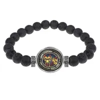 Браслет из лавы 8 мм Одна голова хорошо BSL-0121
