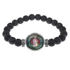 Браслет из лавы 8мм Всегда успеем BSL-0122