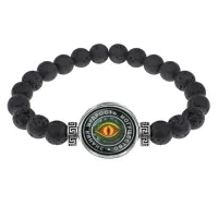 Браслет из лавы 8 мм Глаз дракона BSL-0132