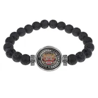 Браслет из лавы 8 мм Баронг BSL-0133