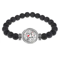 Браслет из лавы 8мм Я тебя люблю BSL-0153