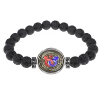 Браслет из лавы 8 мм Семья это BSL-0155