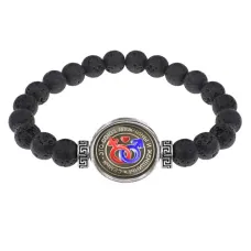 Браслет из лавы 8 мм Семья это BSL-0155