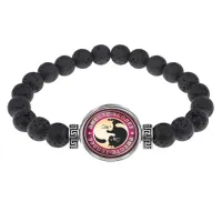 Браслет из лавы 8 мм Вместе теплее BSL-0160