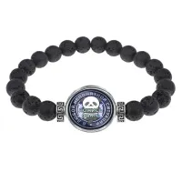 Браслет из лавы 8 мм В любой непонятной ситуации BSL-0161