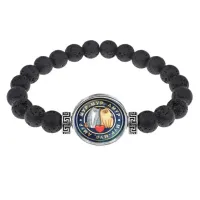 Браслет из лавы 8 мм Мур-мур BSL-0163