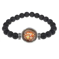 Браслет из лавы 8 мм Самая счастливая семья BSL-0166