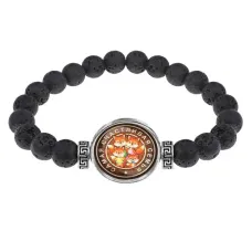 Браслет из лавы 8 мм Самая счастливая семья BSL-0166