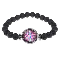 Браслет из лавы 8 мм Магический кристалл BSL-0175