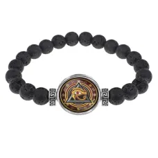 Браслет из лавы 8 мм Око Ра BSL-0176