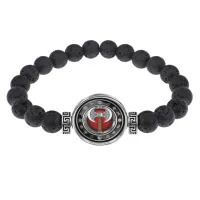 Браслет из лавы 8 мм Секира BSL-0179