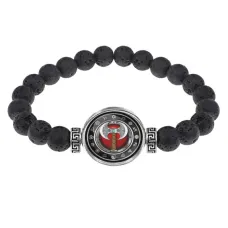 Браслет из лавы 8 мм Секира BSL-0179