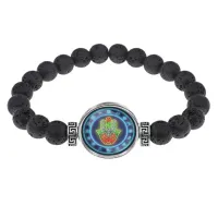 Браслет из лавы 8 мм Хамса BSL-0180