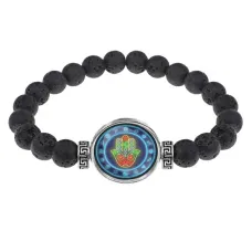 Браслет из лавы 8 мм Хамса BSL-0180