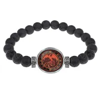 Браслет из лавы 8 мм Феникс BSL-0192