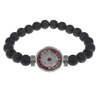Браслет из лавы 8 мм Талисман 5 благ BSL-0196