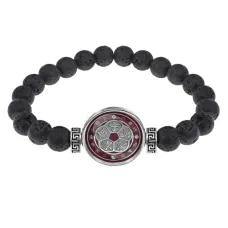 Браслет из лавы 8 мм Талисман 5 благ BSL-0196