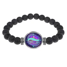 Браслет из лавы 8 мм Глаз Гора BSL-0207