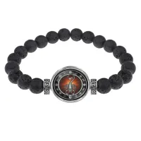 Браслет из лавы 8 мм Скорпион BSL-0211