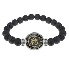 Браслет из лавы 8 мм Око Ра BSL-0212
