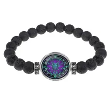 Браслет из лавы 8 мм Паук BSL-0214