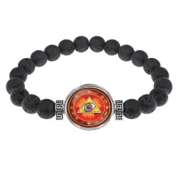 Браслет из лавы 8мм Глаз BSL-0219