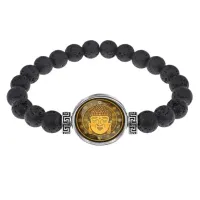 Браслет из лавы 8 мм Будда BSL-0224