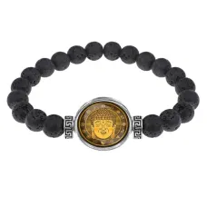 Браслет из лавы 8 мм Будда BSL-0224