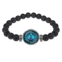 Браслет из лавы 8 мм Медитация BSL-0227