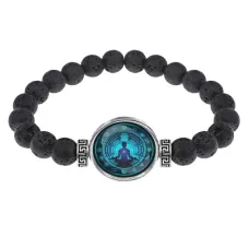 Браслет из лавы 8 мм Медитация BSL-0227