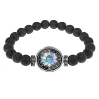 Браслет из лавы 8 мм Будда BSL-0228