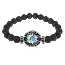 Браслет из лавы 8 мм Будда BSL-0228