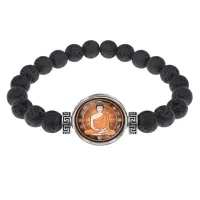 Браслет из лавы 8 мм Будда BSL-0230