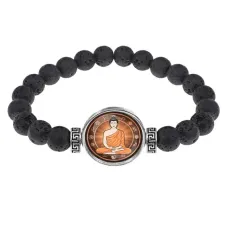 Браслет из лавы 8 мм Будда BSL-0230