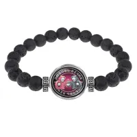 Браслет из лавы 8 мм Любовь вечна BSL-0235