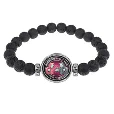 Браслет из лавы 8 мм Любовь вечна BSL-0235