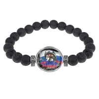 Браслет из лавы 8 мм За мир BSL-0240