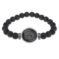 Браслет из лавы 8 мм Око Гора BSL-0248