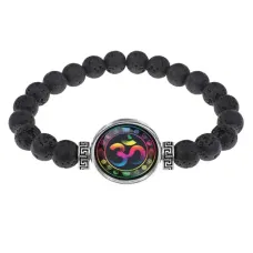 Браслет из лавы 8мм Ом BSL-0255