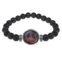 Браслет из лавы 8 мм Молот Тора BSL-0257