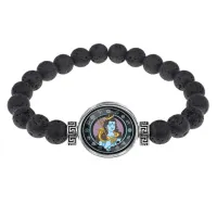 Браслет из лавы 8 мм Шива BSL-0259