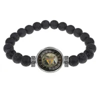 Браслет из лавы 8 мм Велес BSL-0260